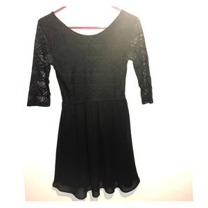 LAST WEEK AVAILABLE - MeshSleeve Skater Dress